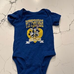Disney Blue and Gold Pitt (University of Pittsburgh) 6 month onesie